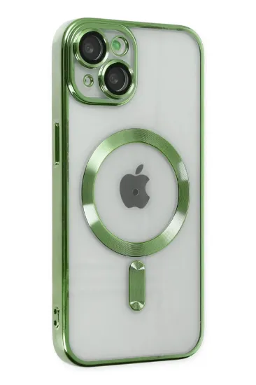 Newface iPhone 14 Plus Kılıf Kross Magneticsafe Kapak - Koyu Yeşil resmi