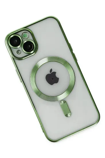 Newface iPhone 14 Plus Kılıf Kross Magneticsafe Kapak - Koyu Yeşil resmi