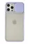 Newface iPhone 12 Pro Max Kılıf Palm Buzlu Kamera Sürgülü Silikon - Lila resmi