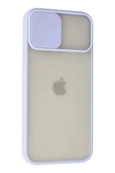 Newface iPhone 12 Pro Max Kılıf Palm Buzlu Kamera Sürgülü Silikon - Lila resmi