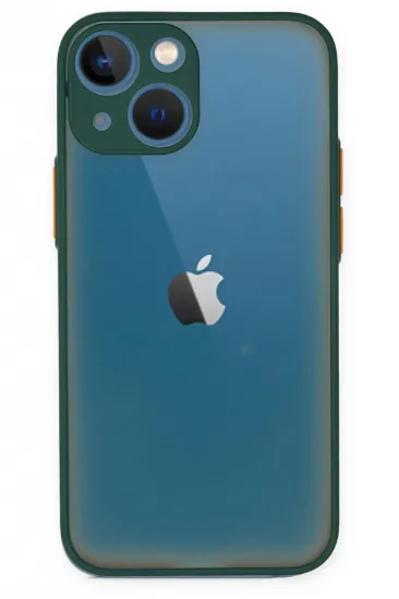 Newface iPhone 15 Plus Kılıf Montreal Silikon Kapak - Yeşil resmi