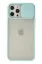 Newface iPhone 12 Pro Max Kılıf Palm Buzlu Kamera Sürgülü Silikon - Turkuaz resmi