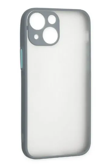Newface iPhone 15 Plus Kılıf Montreal Silikon Kapak - Gri resmi