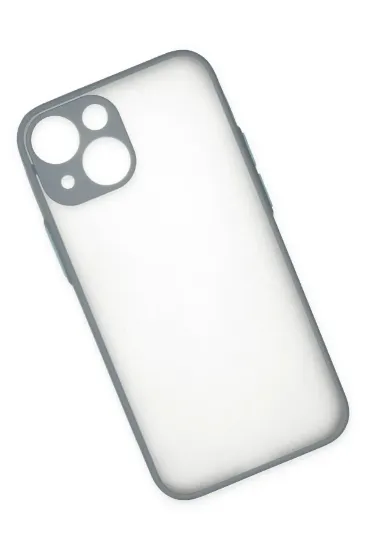 Newface iPhone 15 Plus Kılıf Montreal Silikon Kapak - Gri resmi