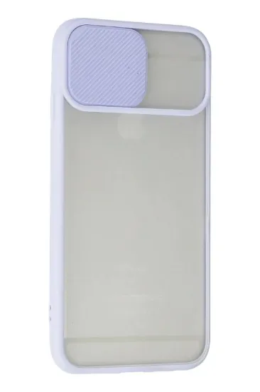 Newface iPhone 6 Kılıf Palm Buzlu Kamera Sürgülü Silikon - Lila resmi