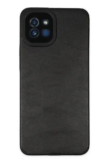 Newface Samsung Galaxy A03 Kılıf Loop Deri Silikon - Siyah resmi