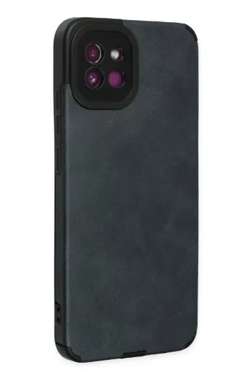 Newface Samsung Galaxy A03 Kılıf Loop Deri Silikon - Lacivert resmi