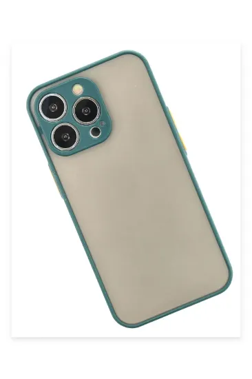 Newface iPhone 15 Pro Max Kılıf Montreal Silikon Kapak - Yeşil resmi