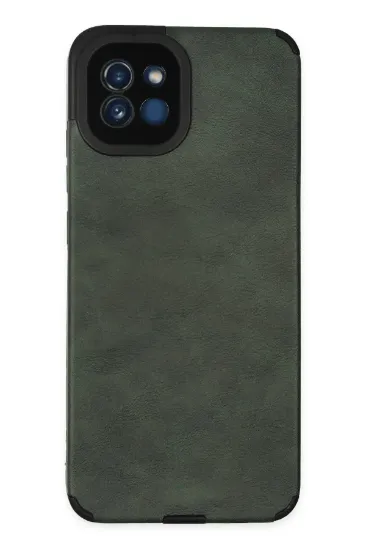 Newface Samsung Galaxy A03 Kılıf Loop Deri Silikon - Yeşil resmi