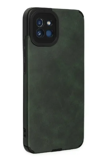 Newface Samsung Galaxy A03 Kılıf Loop Deri Silikon - Yeşil resmi