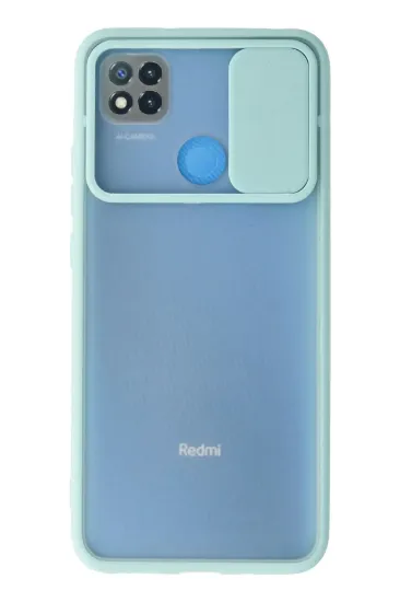 Newface Xiaomi Redmi 9C Kılıf Palm Buzlu Kamera Sürgülü Silikon - Turkuaz resmi