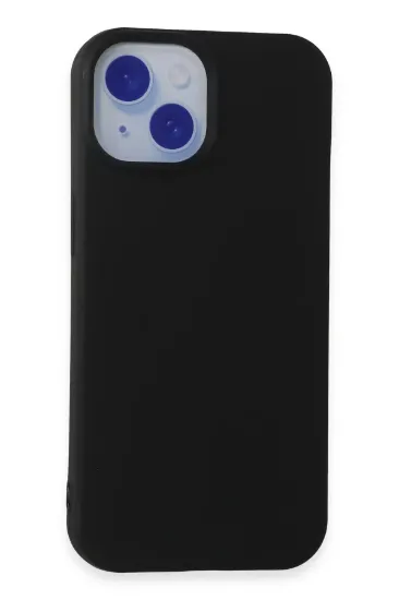 Newface iPhone 15 Kılıf Nano içi Kadife Silikon - Siyah resmi