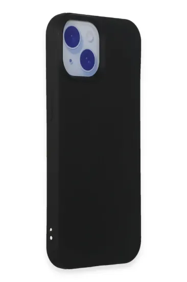 Newface iPhone 15 Kılıf Nano içi Kadife Silikon - Siyah resmi