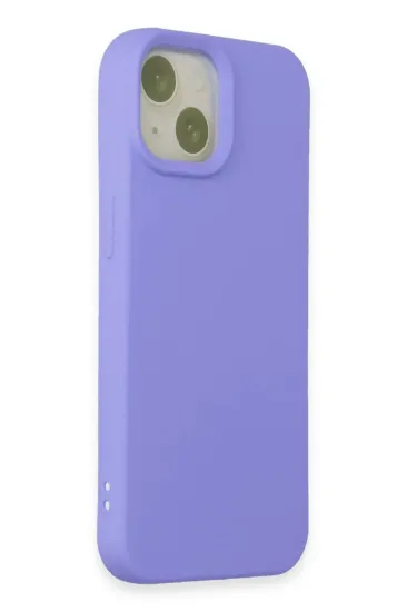 Newface iPhone 15 Kılıf Nano içi Kadife Silikon - Lila resmi