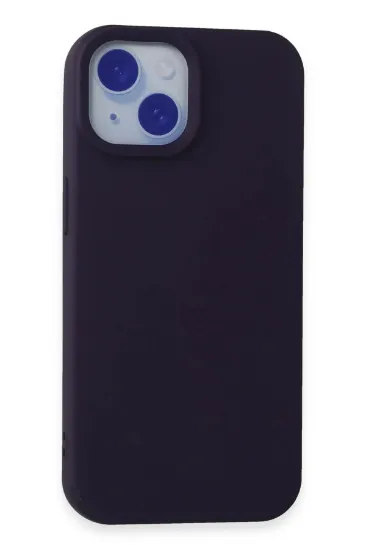 Newface iPhone 15 Kılıf Nano içi Kadife Silikon - Mor resmi