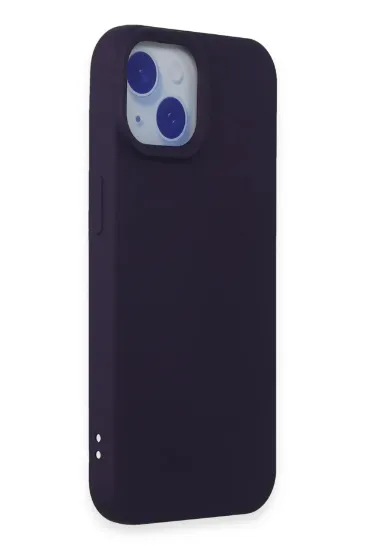 Newface iPhone 15 Kılıf Nano içi Kadife Silikon - Mor resmi