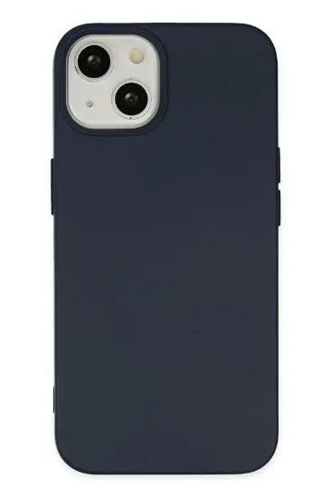 Newface iPhone 15 Kılıf Nano içi Kadife Silikon - Lacivert resmi