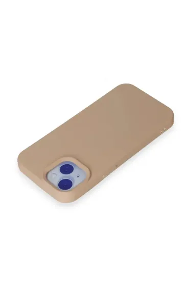 Newface iPhone 15 Kılıf Nano içi Kadife Silikon - Pudra resmi