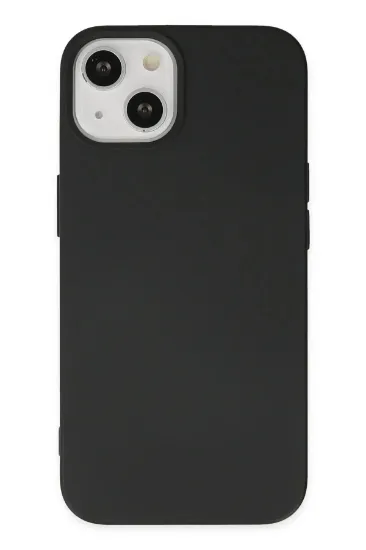 Newface iPhone 15 Plus Kılıf Nano içi Kadife Silikon - Siyah resmi