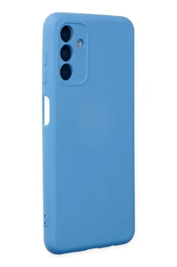 Newface Samsung Galaxy A04S Kılıf Nano içi Kadife Silikon - Mavi resmi