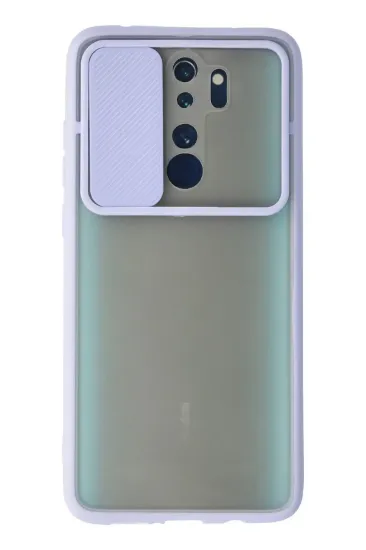 Newface Xiaomi Redmi Note 8 Pro Kılıf Palm Buzlu Kamera Sürgülü Silikon - Lila resmi