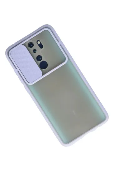 Newface Xiaomi Redmi Note 8 Pro Kılıf Palm Buzlu Kamera Sürgülü Silikon - Lila resmi