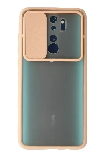 Newface Xiaomi Redmi Note 8 Pro Kılıf Palm Buzlu Kamera Sürgülü Silikon - Pembe resmi
