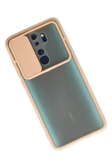 Newface Xiaomi Redmi Note 8 Pro Kılıf Palm Buzlu Kamera Sürgülü Silikon - Pembe resmi