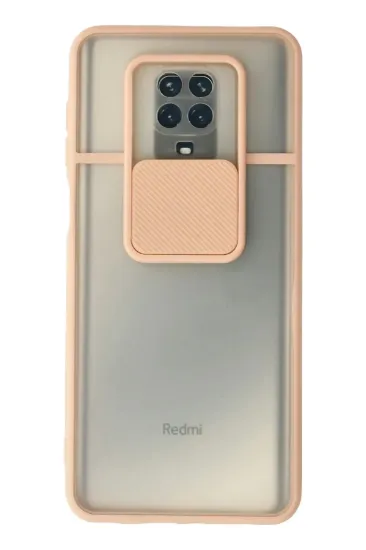 Newface Xiaomi Redmi Note 9 Pro Kılıf Palm Buzlu Kamera Sürgülü Silikon - Pembe resmi