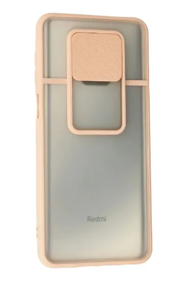 Newface Xiaomi Redmi Note 9 Pro Kılıf Palm Buzlu Kamera Sürgülü Silikon - Pembe resmi