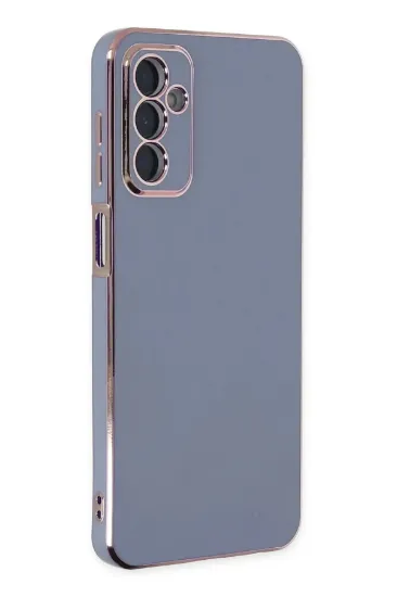 Newface Samsung Galaxy A04S Kılıf Volet Silikon - Mavi resmi