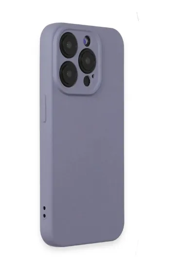 Newface iPhone 15 Pro Kılıf Nano içi Kadife Silikon - Lila resmi