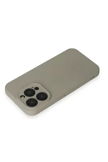 Newface iPhone 15 Pro Kılıf Nano içi Kadife Silikon - Beyaz Titanyum resmi