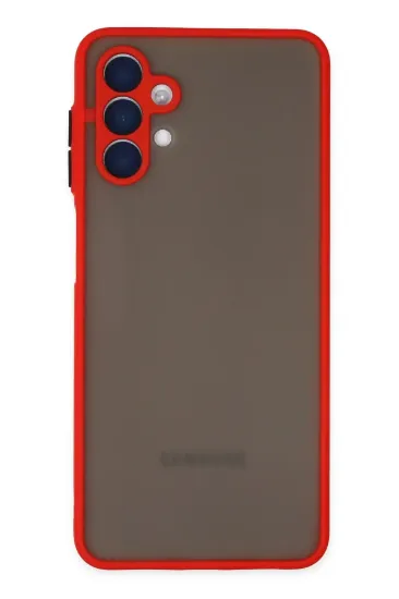 Newface Samsung Galaxy A04S Kılıf Montreal Silikon Kapak - Kırmızı resmi