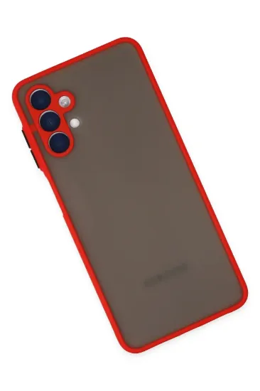 Newface Samsung Galaxy A04S Kılıf Montreal Silikon Kapak - Kırmızı resmi