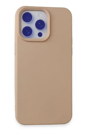 Newface iPhone 15 Pro Max Kılıf Nano içi Kadife Silikon - Pudra resmi