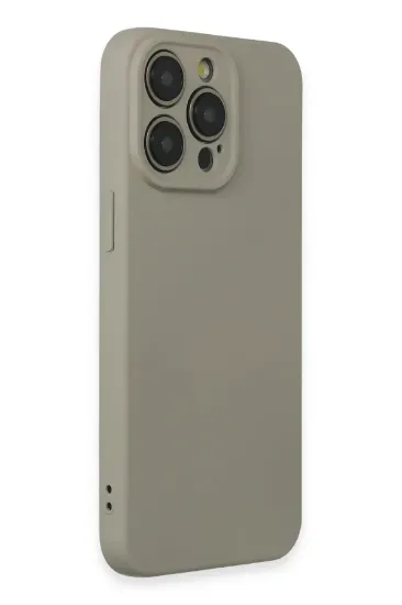 Newface iPhone 15 Pro Max Kılıf Nano içi Kadife Silikon - Beyaz Titanyum resmi