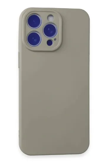 Newface iPhone 15 Pro Max Kılıf Nano içi Kadife Silikon - Titan Gri resmi
