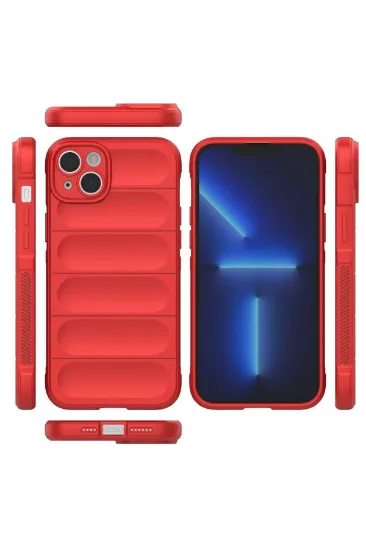 Newface iPhone 15 Kılıf Optimum Silikon - Kırmızı resmi
