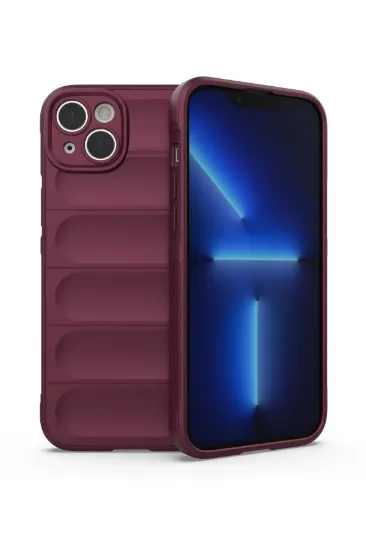 Newface iPhone 15 Kılıf Optimum Silikon - Bordo resmi