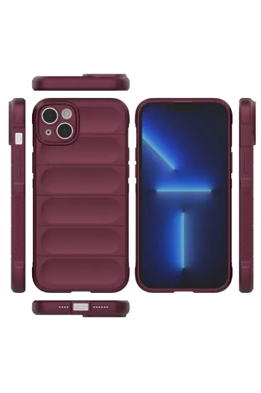 Newface iPhone 15 Kılıf Optimum Silikon - Bordo resmi