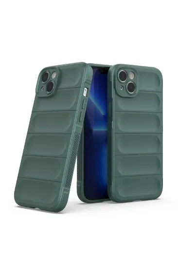Newface iPhone 15 Kılıf Optimum Silikon - Koyu Yeşil resmi