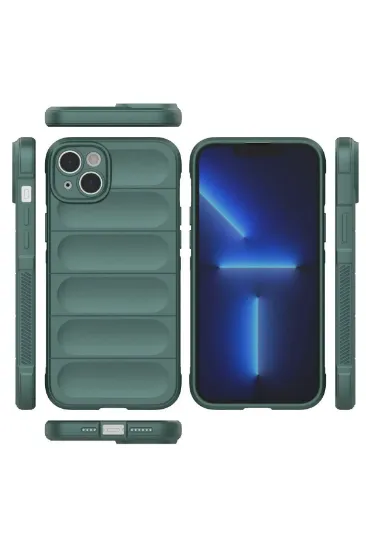 Newface iPhone 15 Kılıf Optimum Silikon - Koyu Yeşil resmi