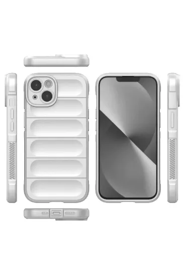 Newface iPhone 15 Kılıf Optimum Silikon - Krem resmi