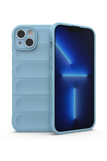 Newface iPhone 15 Kılıf Optimum Silikon - Sky Blue resmi