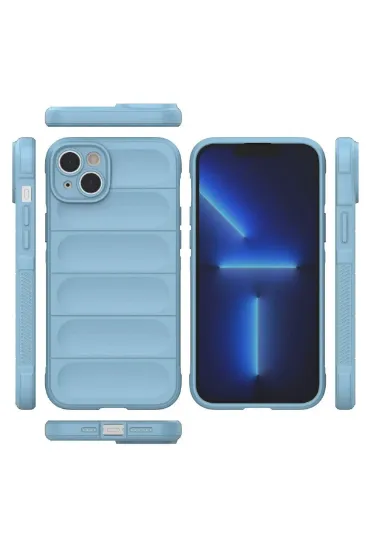 Newface iPhone 15 Kılıf Optimum Silikon - Sky Blue resmi