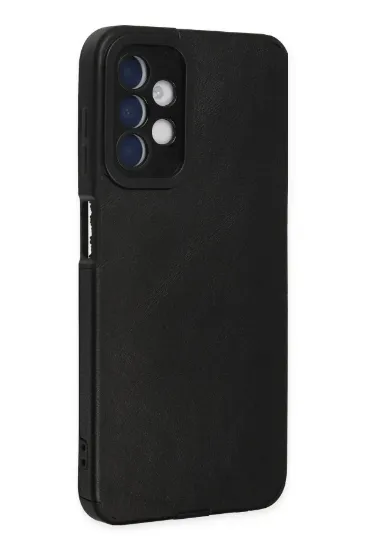 Newface Samsung Galaxy A04S Kılıf Loop Deri Silikon - Siyah resmi