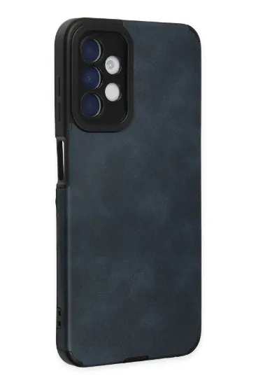 Newface Samsung Galaxy A04S Kılıf Loop Deri Silikon - Lacivert resmi