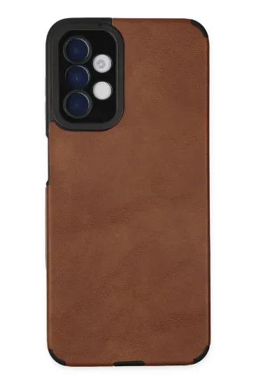 Newface Samsung Galaxy A04S Kılıf Loop Deri Silikon - Kahverengi resmi