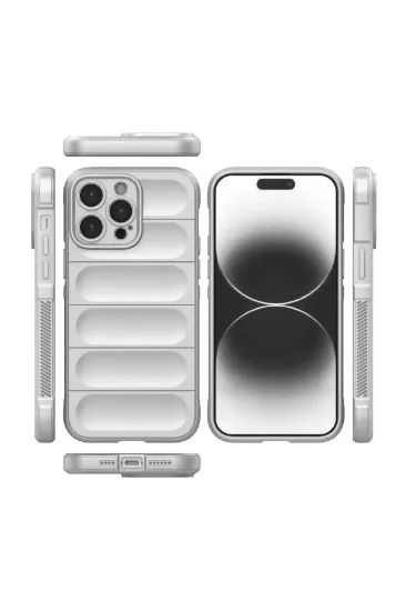 Newface iPhone 15 Pro Kılıf Optimum Silikon - Krem resmi